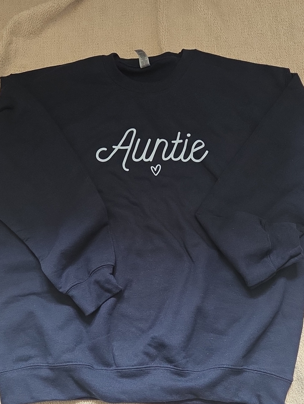 Auntie Script Sweatshirt in Navy